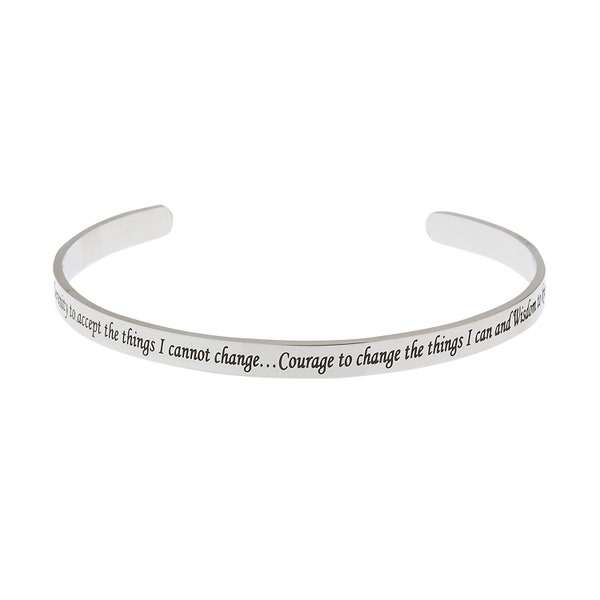 Serenity Bracelets- God Grant Me The Serenity Inspirational Daily Reminder Recovery Sobriety Serenity Prayer Jewelry & Gifts