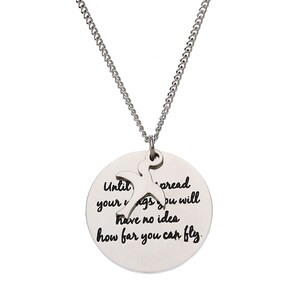 Inspirational Necklace For Women- Until You Spread Your Wings You... Mantra Daily Reminder Necklaces Jewelry and Gifts,  18&quot;