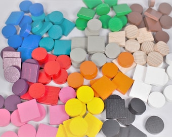 Pegatinas no oficiales de Ciudades y Caballeros Piezas de repuesto de madera y pegatinas para paredes del set de expansión