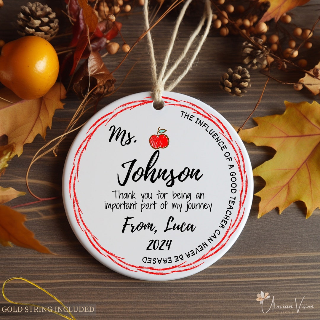 Custom Teacher Ornament, Teacher Ornament Personalized, Teacher
