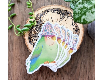 Bell Hat Bird Sticker