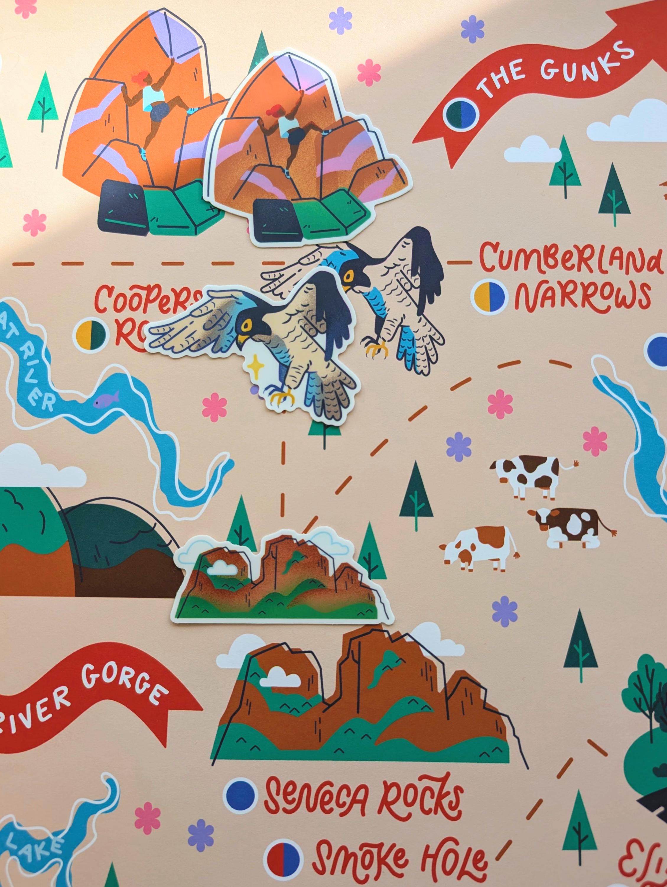 DMV Local Crags Map Mural Print - Etsy