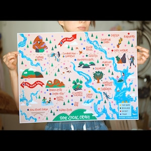 Impression murale DMV Local Crags Map