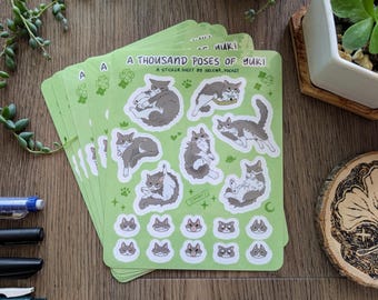 Yuki Cat Sticker Sheet