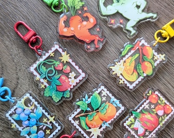 Fruit Stamps and Veggie Keychains