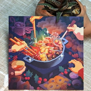 Christmas Hotpot postcard