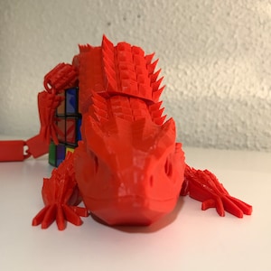 Red Eyed Crocodile Skink / Articulated / 3D Printed / Moveable / Sensory