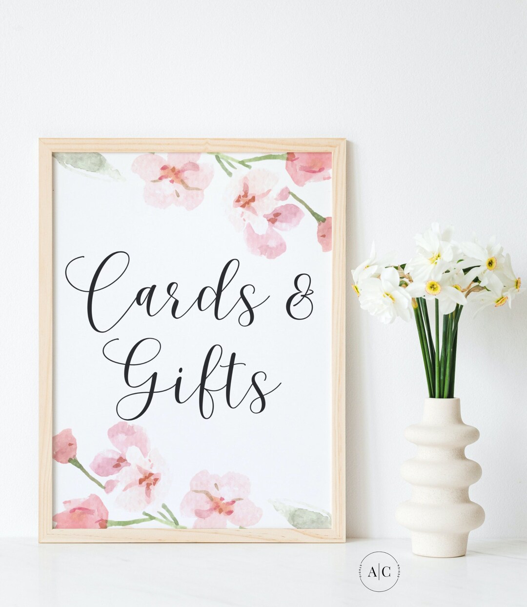 Printable Watercolor Floral Wedding or Bridal Shower Cards and Gifts ...