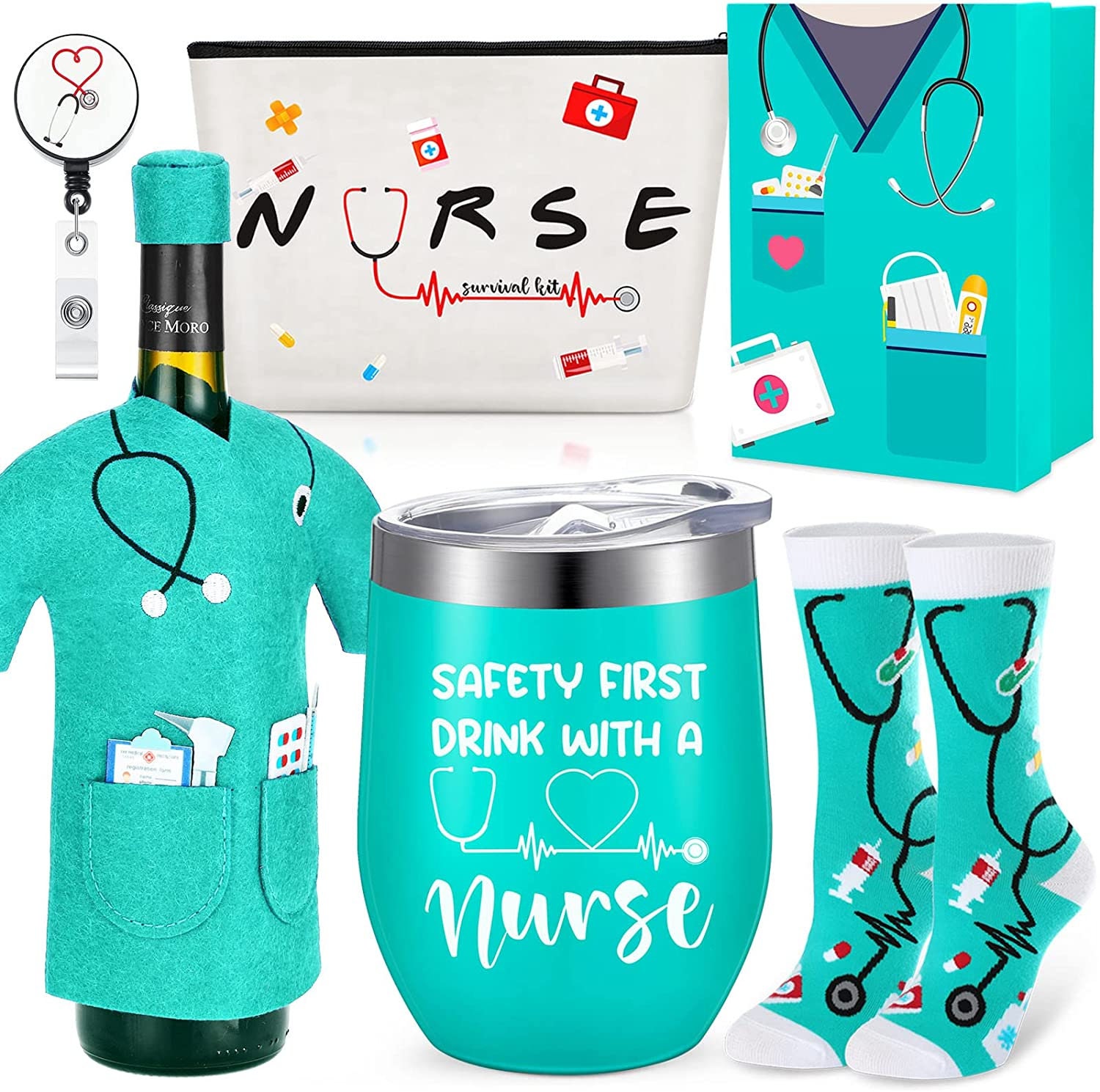  Hermosos regalos de enfermera para mujeres, juego de regalo de  5 piezas, regalos de enfermería, regalos de enfermería para enfermeras,  caja de regalo de enfermera para graduación, enfermera practicante,  enfermeras nuevas