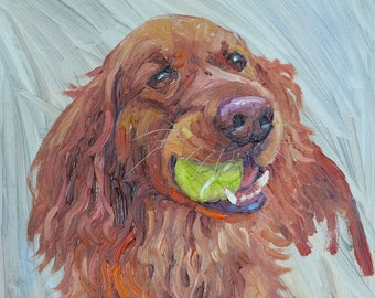 Golden Retriever Ölgemälde, Hundeportrait vom Foto, Handgemaltes Haustierportrait, Goldener Hundeliebhaber Geschenk, Hundekunst Auftragskunst