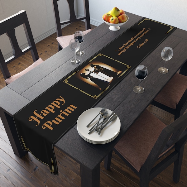 Purim Celebration Table Runner