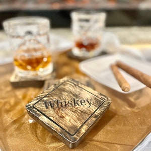 Rustic Whiskey Coasters