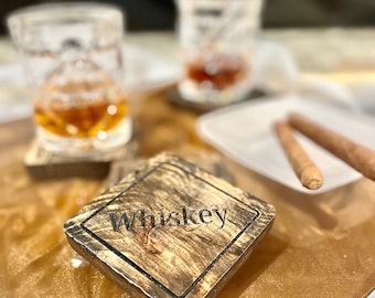 Rustikale Whisky Untersetzer