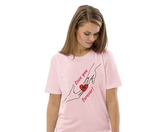 Women's Organic Cotton T-Shirt with Love You Forever Graphic