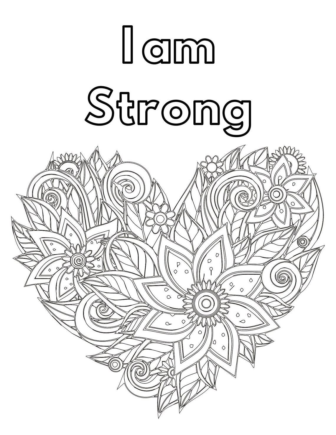 Mindful Coloring Pages for Kids and Adults Etsy