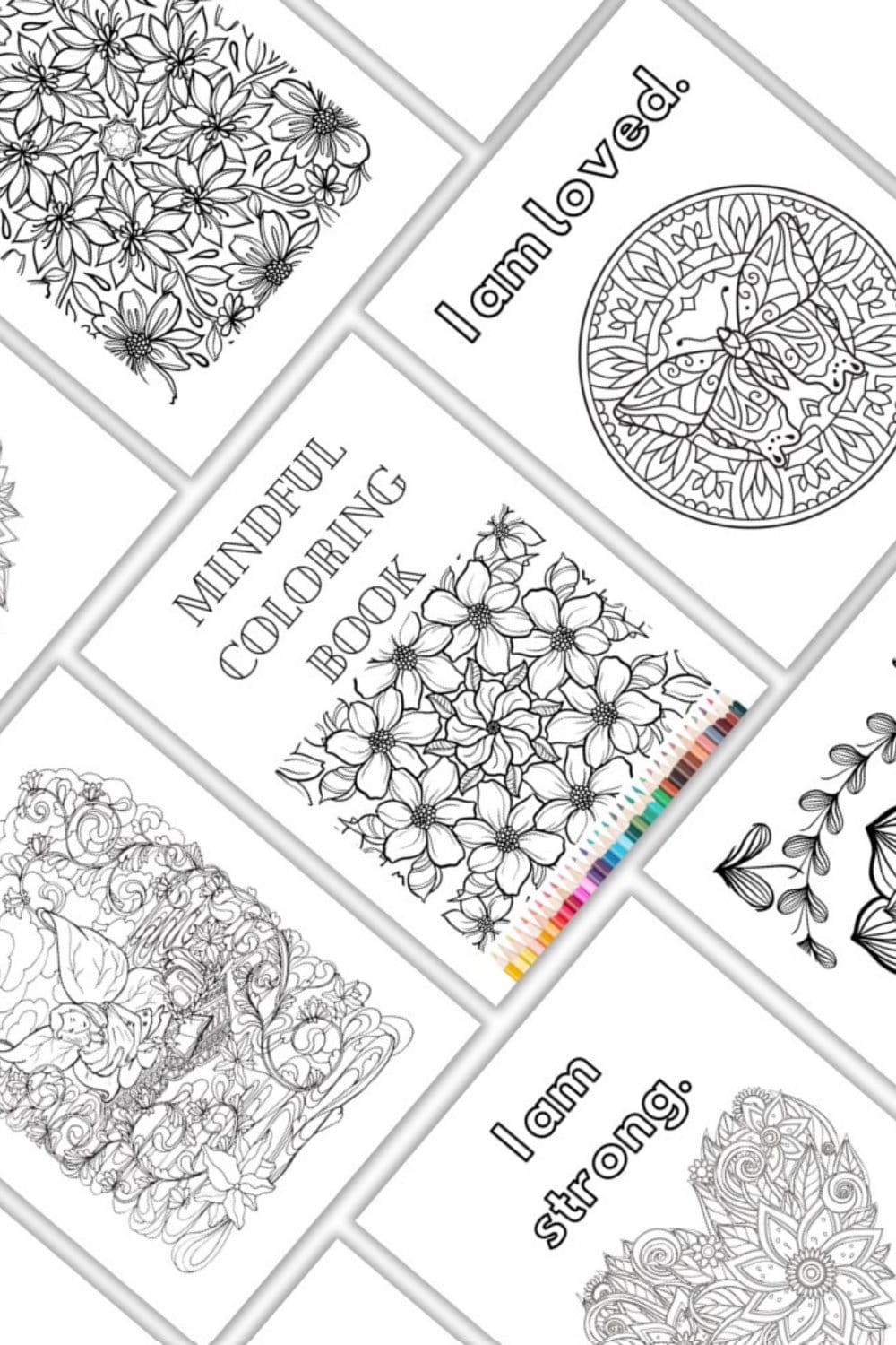 Mindful Coloring Pages for Kids and Adults - Etsy