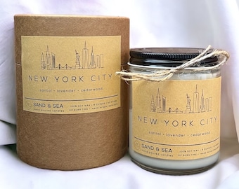 New York City Scented Candle • 100% Soy Wax Handcrafted Small Batch • Great Gift for NYC Lover • City Themed Candles