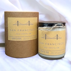 San Francisco Duftkerze • 100% Sojawachs handgefertigte Kleinserie • Tolles San Francisco Geschenk • Stadtkerzen