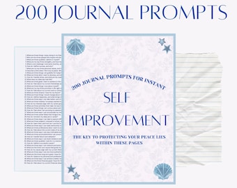 200 Journal Prompts For Healthy Self Improvement - Gift For Daughter
