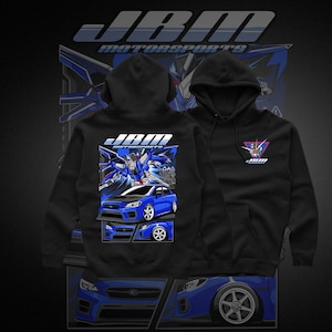 JDM  Car Hoodie  | Mecha blue Subie | Heavyweight Hoodie