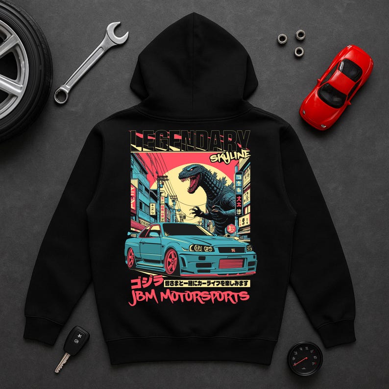 Legendary R34 Skyline | JDM Hoodie - Car enthusiast | JBM Motorsports image 2