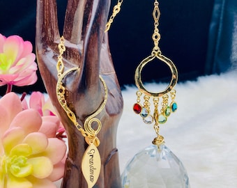 Birthstone Sun Catcher (custom name charm included)