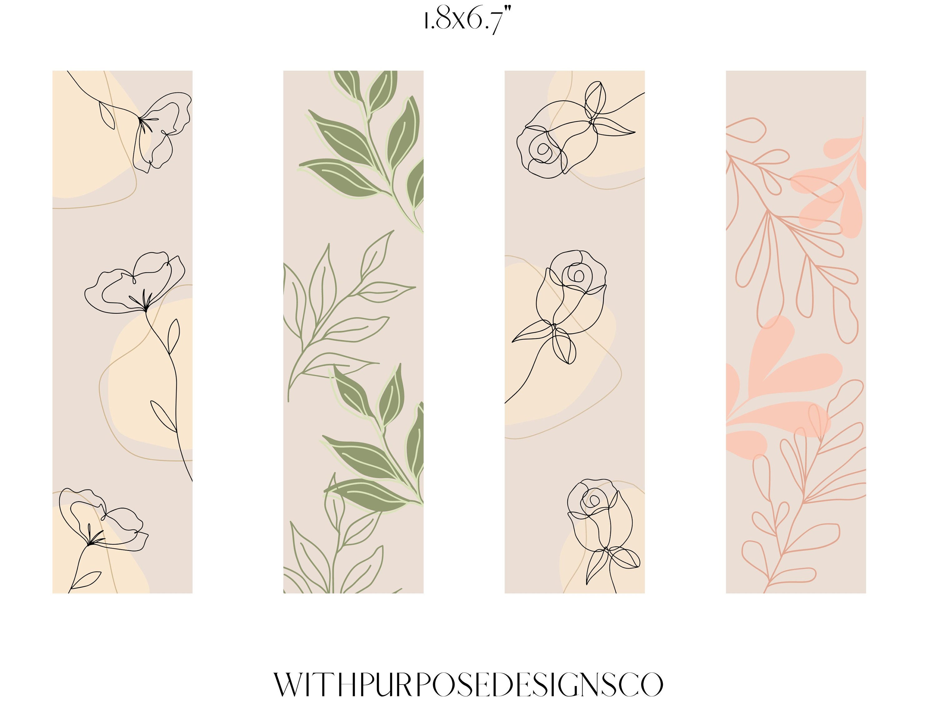 Printable Bookmarks, Digital Download, Digital Print Bookmarks ...