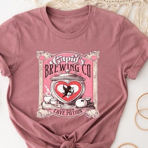 Cupid&#39;s Brewing Co, Retro Valentines Shirt, Trendy Valentines, Vibes Funny Valentines, Premium Love Potion Shirt, Love Potions
