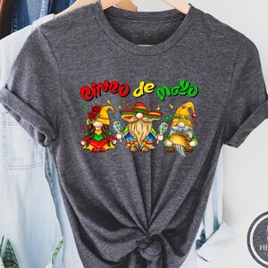 Mexican Gnomes Fiesta, Cinco De Mayo Shirt, Happy Cinco De Mayo Gift, Mexican T-Shirt, Mexican Friends Shirt, Down To Fiesta, Cinco De Mayo