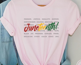 Camiseta de la Libertad del Juneteenth, Camiseta del Juneteenth con temática de la Historia Negra, Camiseta del Juneteenth para mujer, Cultura Negra, Historia Negra, Camiseta de Black Lives Matter