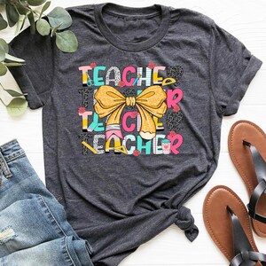 Teacher With Big Tie Shirt, Teacher Shirt, Teacher Gift, Teacher Life, Teacher Appreciation Tee, Cute Teacher Shirt, Teacher Shirt