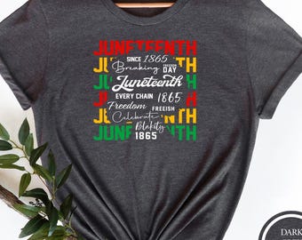 Camiseta con la imagen de una mujer en conmemoración del Juneteenth, Día de la Emancipación de 1865, Libertad Afroamericana, Historia Negra, 19 de junio de 1865, Camiseta para hombres y mujeres