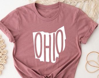 Ohio State Map Shirt, Ohio Travel Tee, Home State Gift