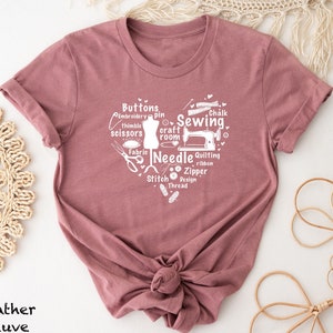 Sewing Shirt, Sewing Heart Tshirt, Sewing Gift, Gift For Sewing, Sew Gift, Funny Sewing Gift, Sewing Lover Shirt, Sewing Lover Gift