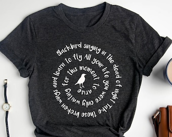 Blackbird Singing T-Shirt, Music Lover Gift
