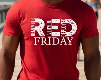 Remember Everyone Deployed T-Shirt, Military Red Friday Tee