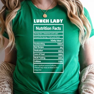 Lunch Lady Nutrition T-Shirt,Lunch Lady Life Tee, Lunch Lady Appreciation Gift,Lunch Lady Shirt, Gift for Lunch Lady, Funny Lunch Lady Shirt