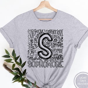 High School T-Shirt, 10th Grade Shirt, Sophomore Shirt, Sophomore Typography Tshirt, First Day of School Shirt, Gift for Sophomore