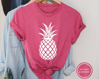 Cute Pineapple Graphic T-Shirt, Summer Fruit Tee