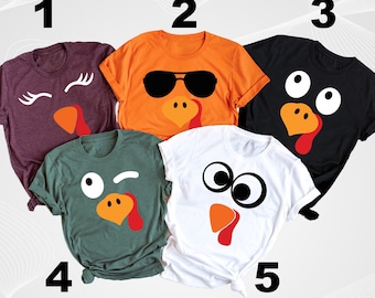 Funny Turkey Shirts, Thanksgiving Group Shirts, Fall Family Shirts, Kids Fall Shirt, Fall Shirt Teacher, Thanksgiving Tee, Cute Turkey Shirt