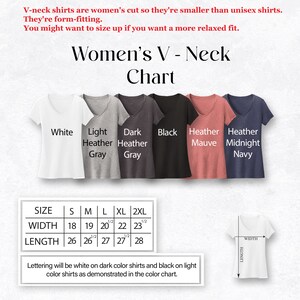 a women's v - neck t - shirt size guide