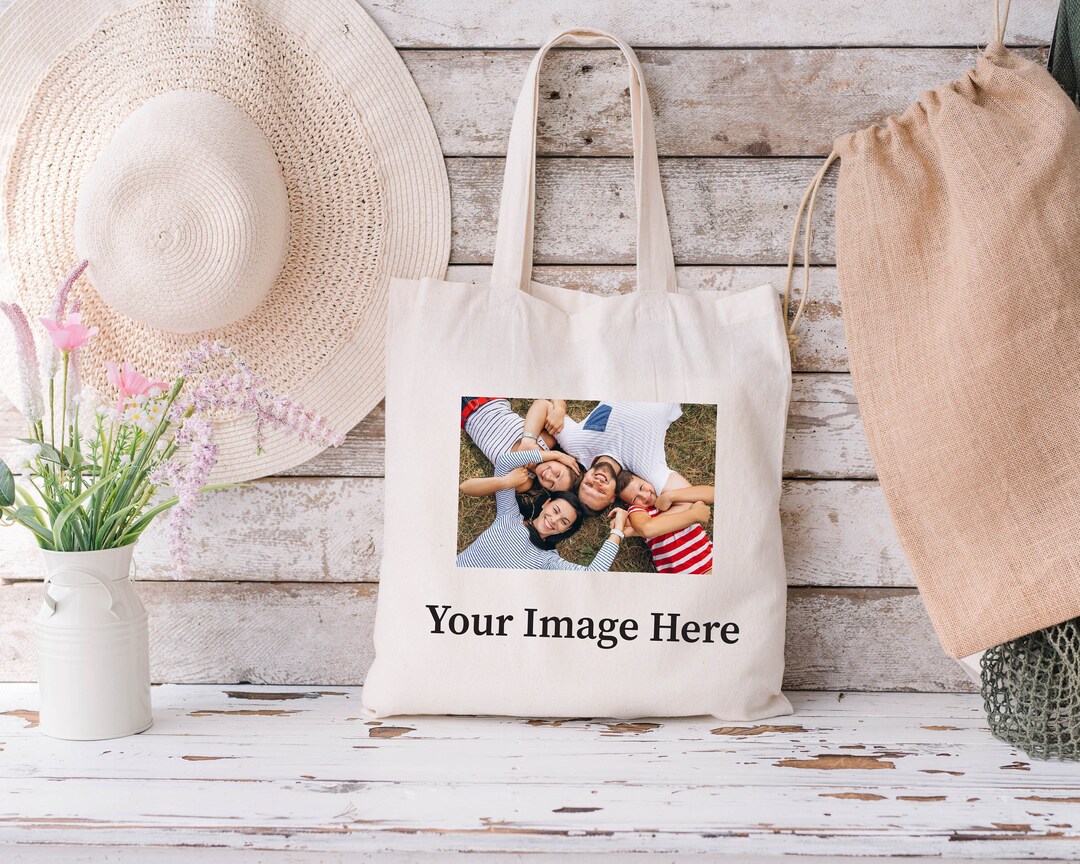 Custom Photo Bag Customized Shopping Bag Promotional Tote Etsy