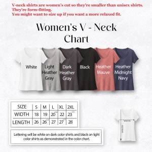 a women's v - neck t - shirt size guide