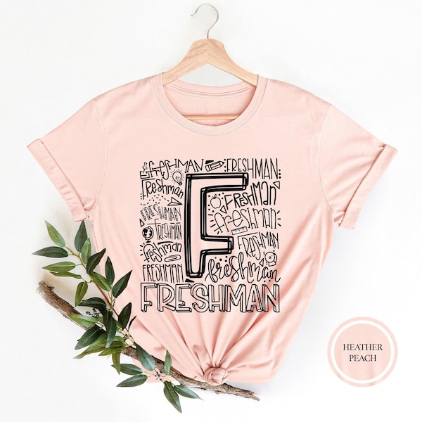 Freshman T-Shirt, High School 9th Grade Typography Tee