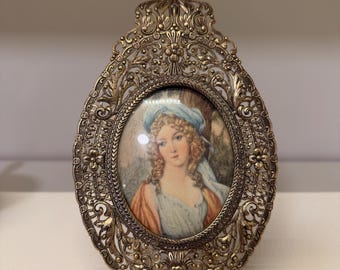 Antique Victorian Portrait in 6.75” frame