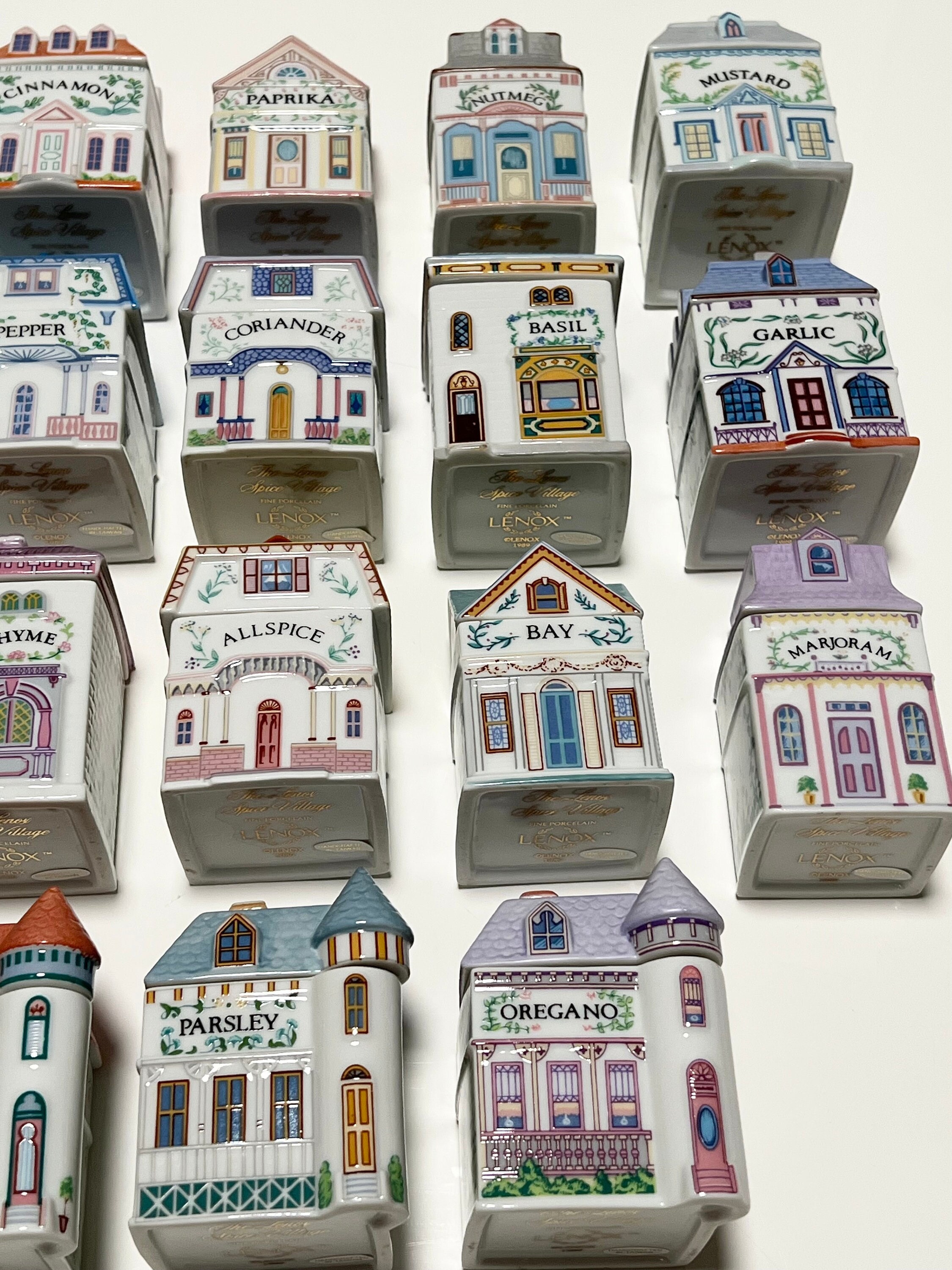 Lenox Spice Village Jars – 1989 Porcelain Victorian House, Sold