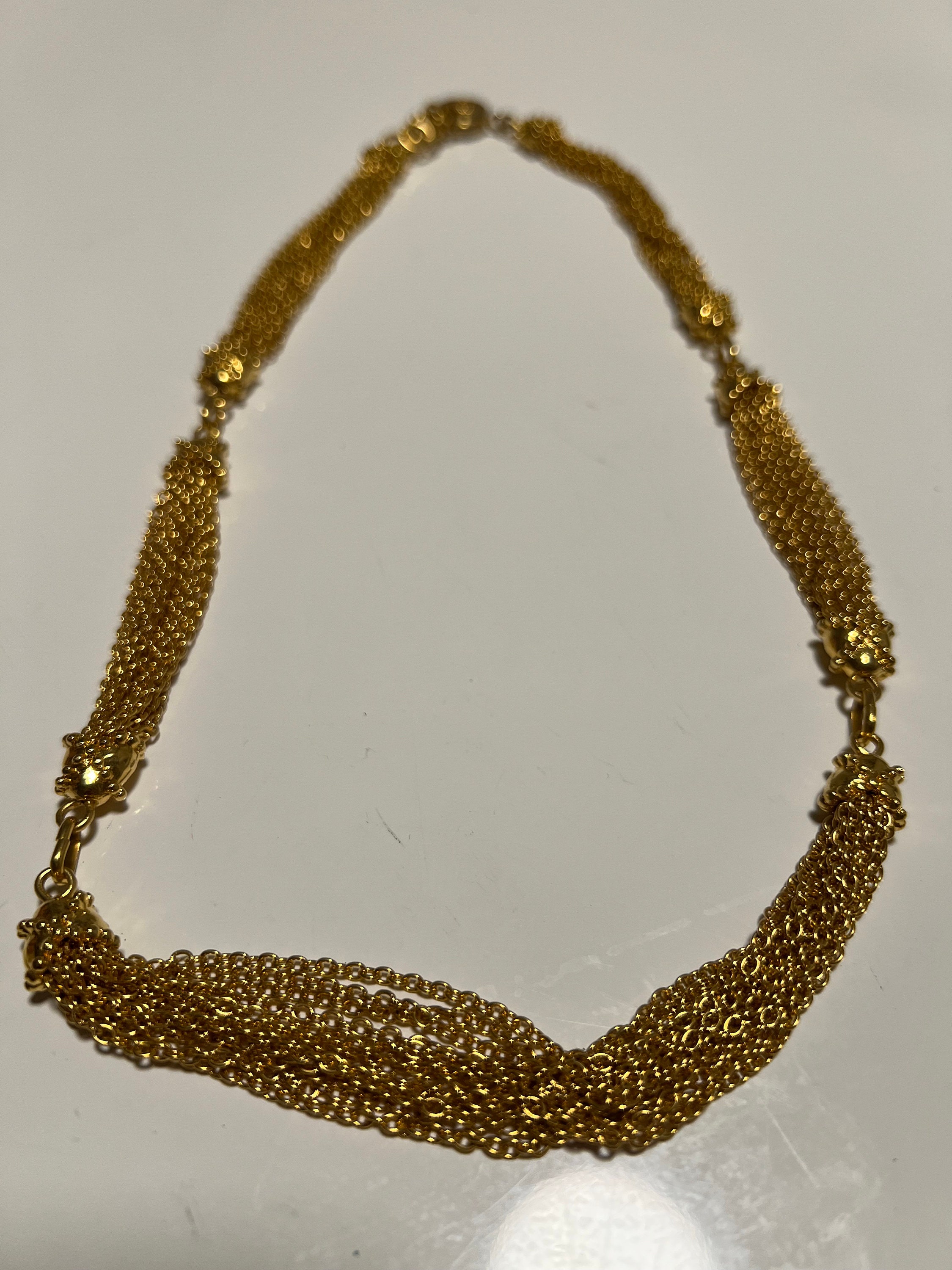 アクセサリー VINTAGE SONIA RYKIEL GOLD CHAIN NECKLASS Vintage SONIA RYKIEL PARIS Crystal Belt Necklace, Gold Chain