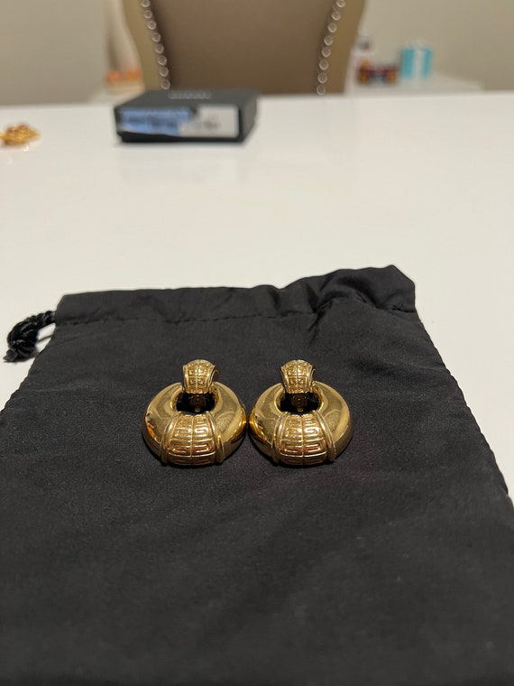 Vintage Givenchy Logo Clip on Earrings