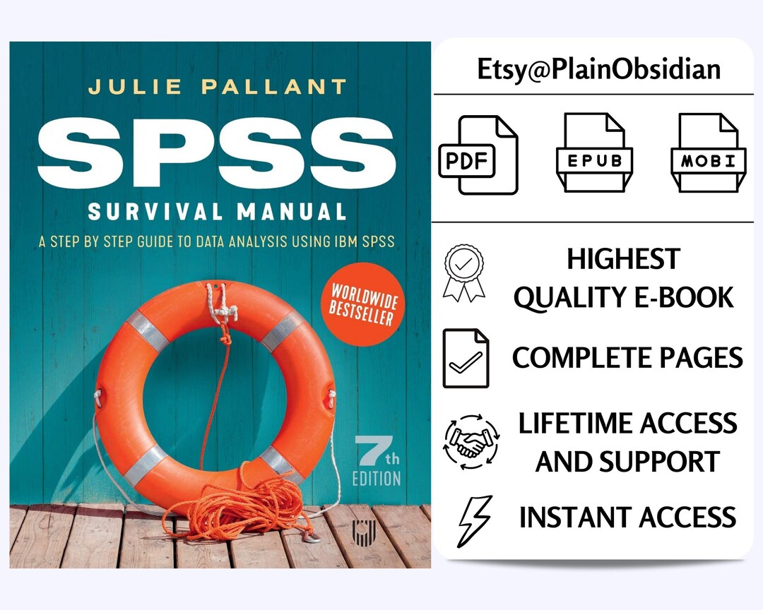 SPSS Survival Manual A Step by Step Guide to Data Analysis - Etsy