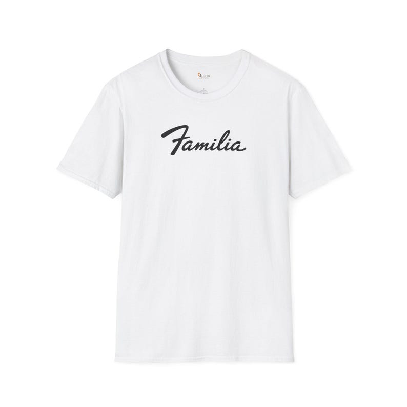 Familia in Fender Letters Script Tee | T-Shirt image 6